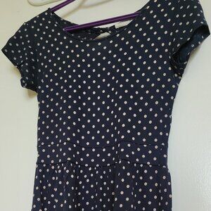 REGATTA navy blue polka dot dress